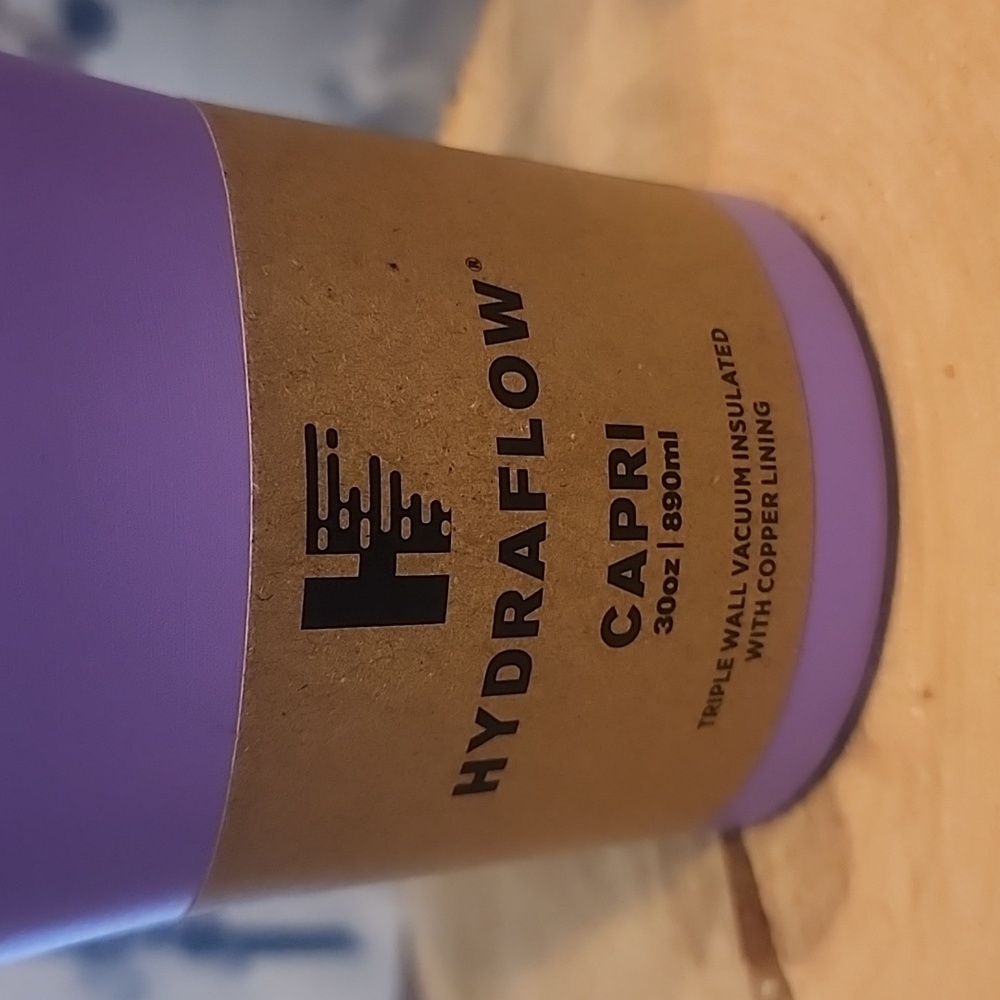 Hydraflow Purple 30 Oz Tumbler with Straw - Picture 4 of 7